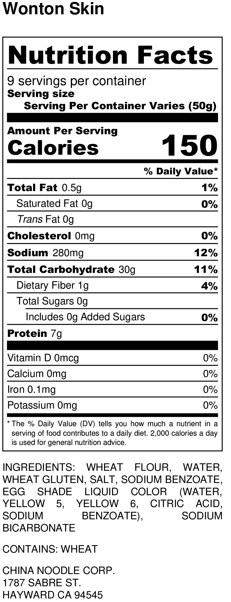 Nutrition Facts